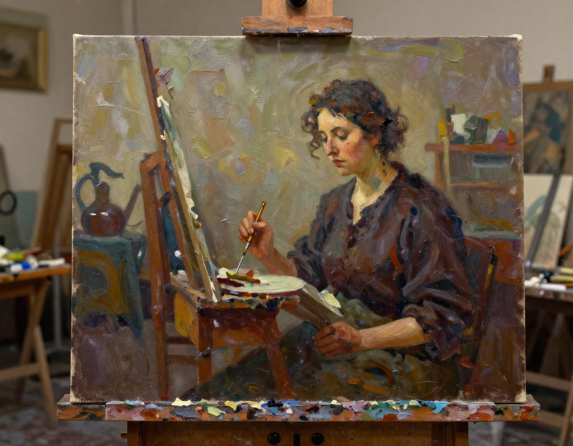 Estudio de arte para pintura al óleo